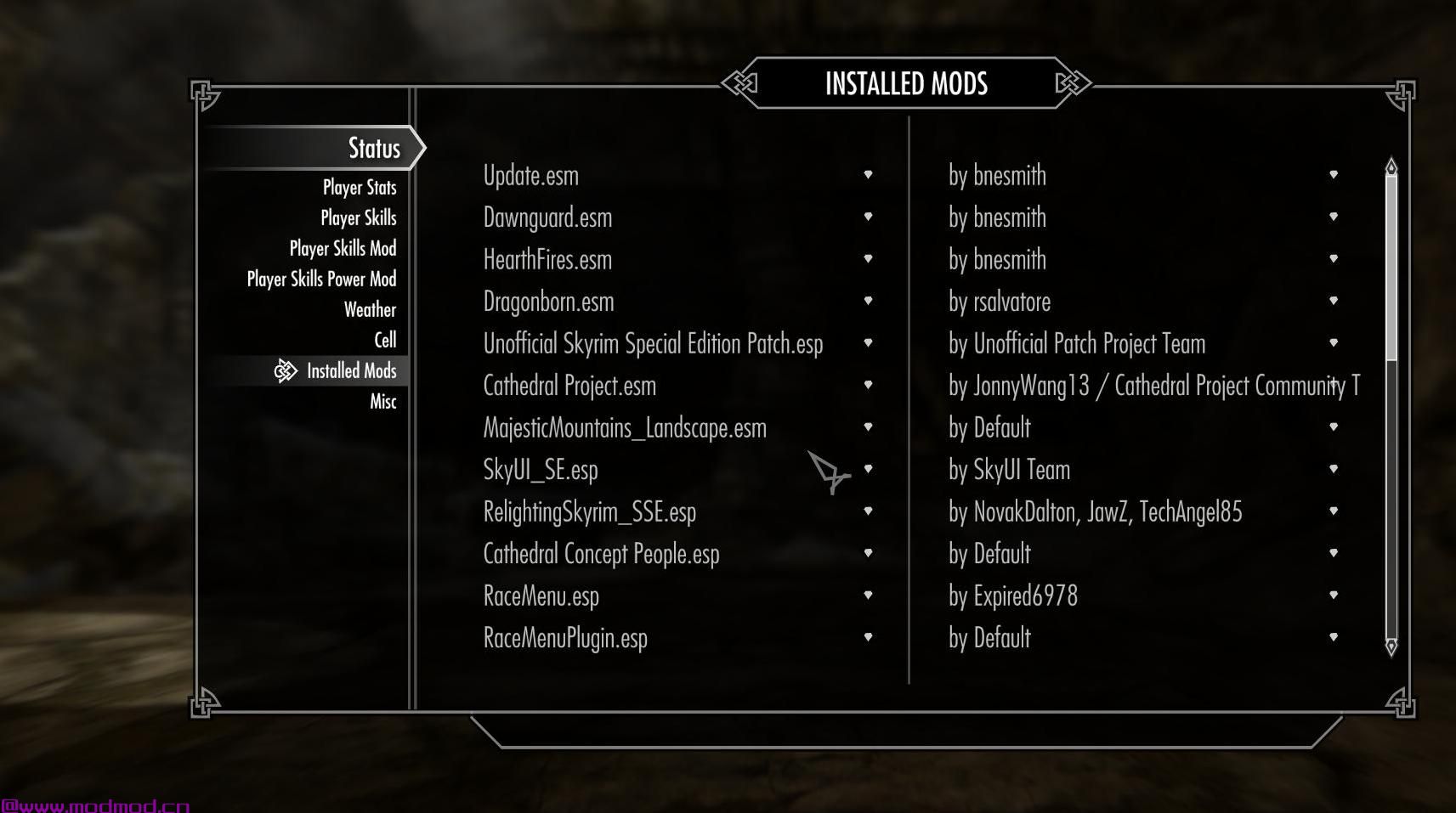 上古卷轴5：重置版MOD 状态