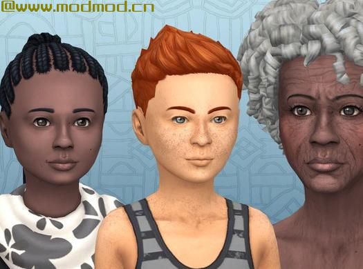 模拟人生4MOD Freckles and moles for all skin colors 雀斑和痣