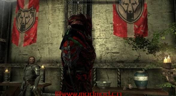上古卷轴5：天际MOD 血红色的玻璃甲 血夜甲NightBlood 无脚本仅材质替换