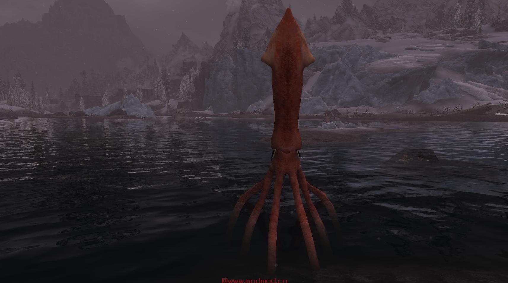 上古卷轴5：重置版MOD 巨型头足类动物 -  Mihail怪物和动物（mihail沉浸式附加物 - 章鱼 - 鱿鱼）
