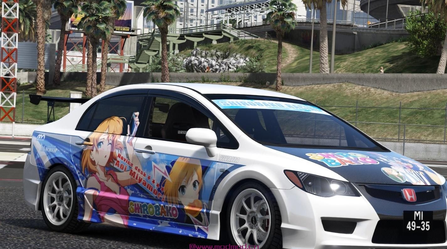 侠盗猎车手5「GTA5」Mod: 本田思域Type-R FD2 SHIROBAKO