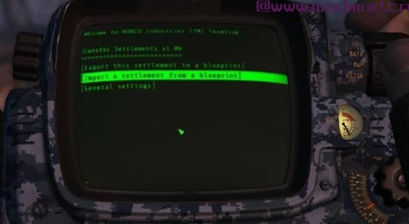 辐射4MOD 转让安置 - 可分享的结算蓝图