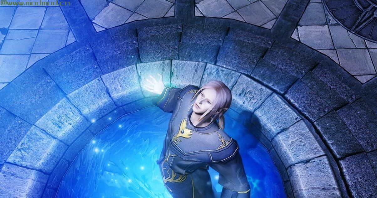 上古卷轴5：天际MOD  神话黎明法袍自改贴图，Mythblue robe一件蓝色的端庄法袍，丧尸绕道(2/20更新三色)