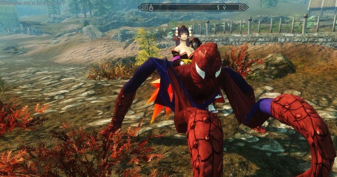 上古卷轴5：天际MOD 重口味坐骑，蜘蛛侠