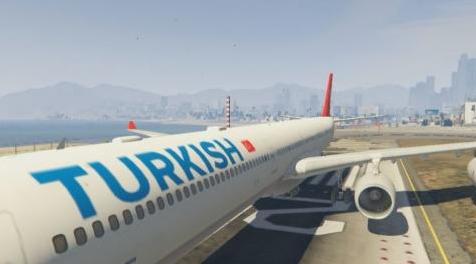 侠盗猎车手5「GTA5」Mod: 土耳其航空公司为空中客车A340提供服务