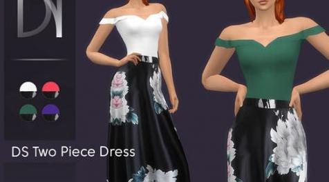 模拟人生4MOD DS Two Piece Dress [HQ] 连衣裙