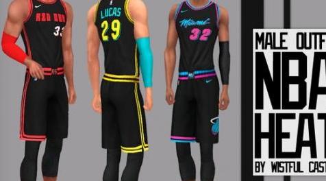 模拟人生4MOD NBA Heat - male outfit NBA球衣