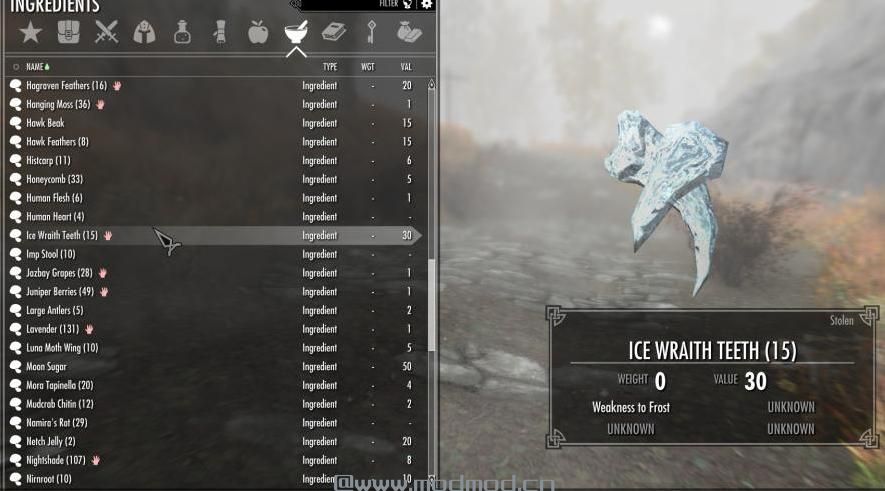 上古卷轴5：重置版MOD 加权 - 兼容物品重量Mod
