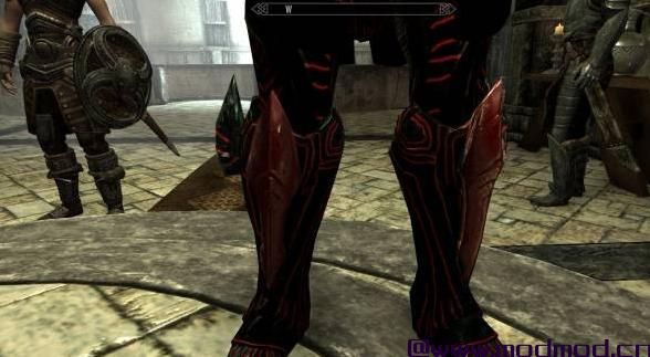 上古卷轴5：天际MOD 血红色的玻璃甲 血夜甲NightBlood 无脚本仅材质替换