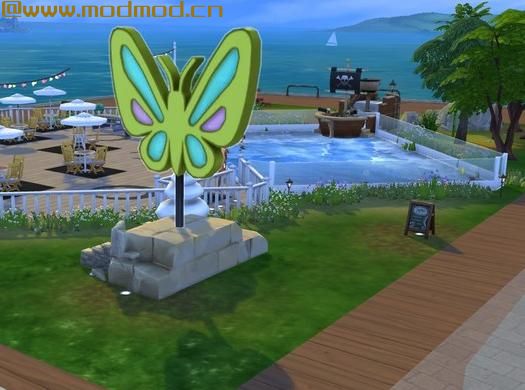 模拟人生4MOD Butterfly Swim Park 游泳池