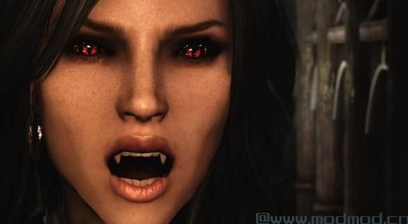 上古卷轴5：天际MOD BVFE - Better Vampire Fangs and Eyes