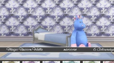 模拟人生4MOD Magic Unicorn Walls_marcorse 墙纸