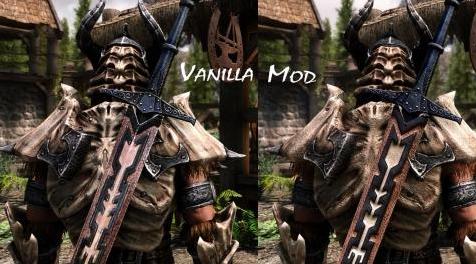 上古卷轴5：重置版MOD 更好的纹理 - 龙护甲和武器