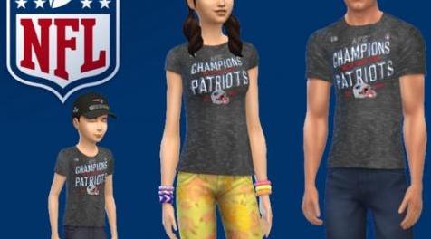 模拟人生4MOD AFC Champion gear New England Patriots 球衣