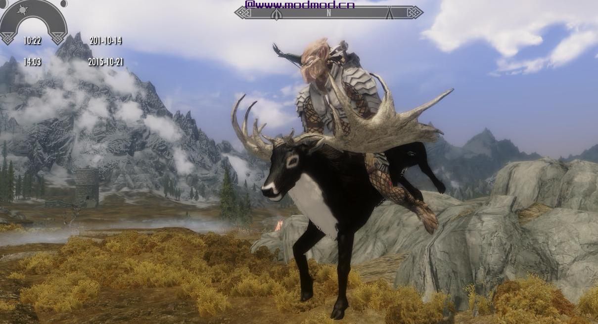 上古卷轴5：天际MOD 【狮面的野生动物坐骑系列】大角神鹿普通版