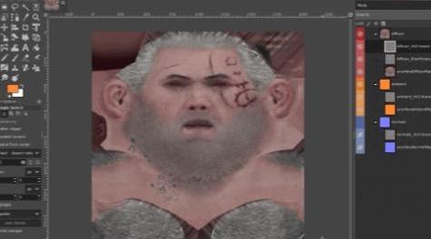 巫师3：狂猎MOD 蓝色条纹纹身纹理资源