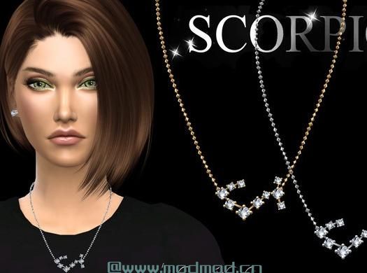 模拟人生4MOD NataliS_Scorpio zodiac necklace 项链