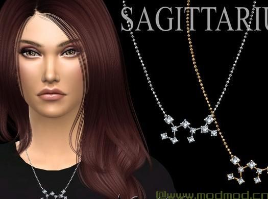 模拟人生4MOD NataliS_Sagittarius zodiac necklace 项链