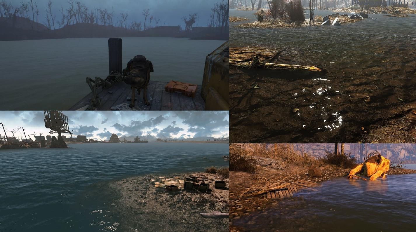 辐射4MOD WET  - 水增强纹理