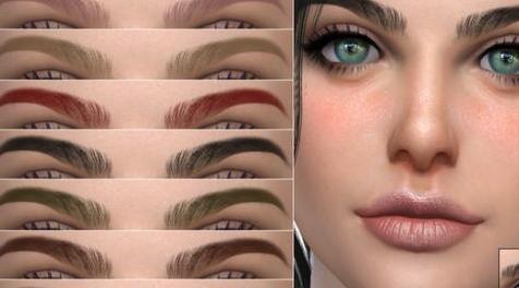 模拟人生4MOD S-Club WM ts4 Eyebrows 201903 眉毛