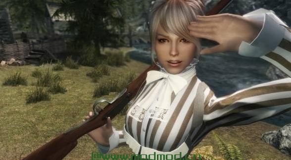 上古卷轴5：天际MOD 一个火枪的mod和衣服