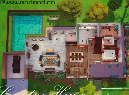 模拟人生4MOD Country House - NO CC! 别墅