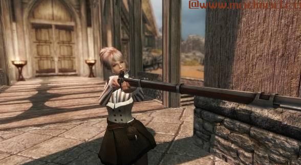 上古卷轴5：天际MOD 一个火枪的mod和衣服
