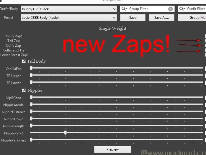 辐射4MOD Bunnygirl Outfit  -  CBBE  -  AWKCR