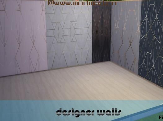 模拟人生4MOD Set of designer Walls and Floors 墙纸和地板