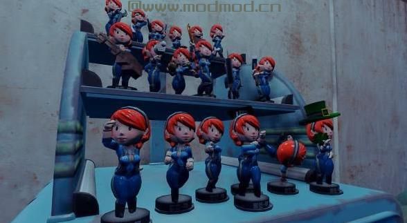 辐射4MOD Bobble Girl  - 与Slooty Vault Suit