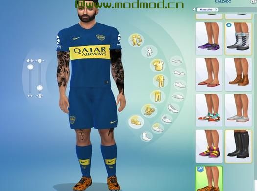 模拟人生4MOD Boca Juniors Complete kits 2019 球衣