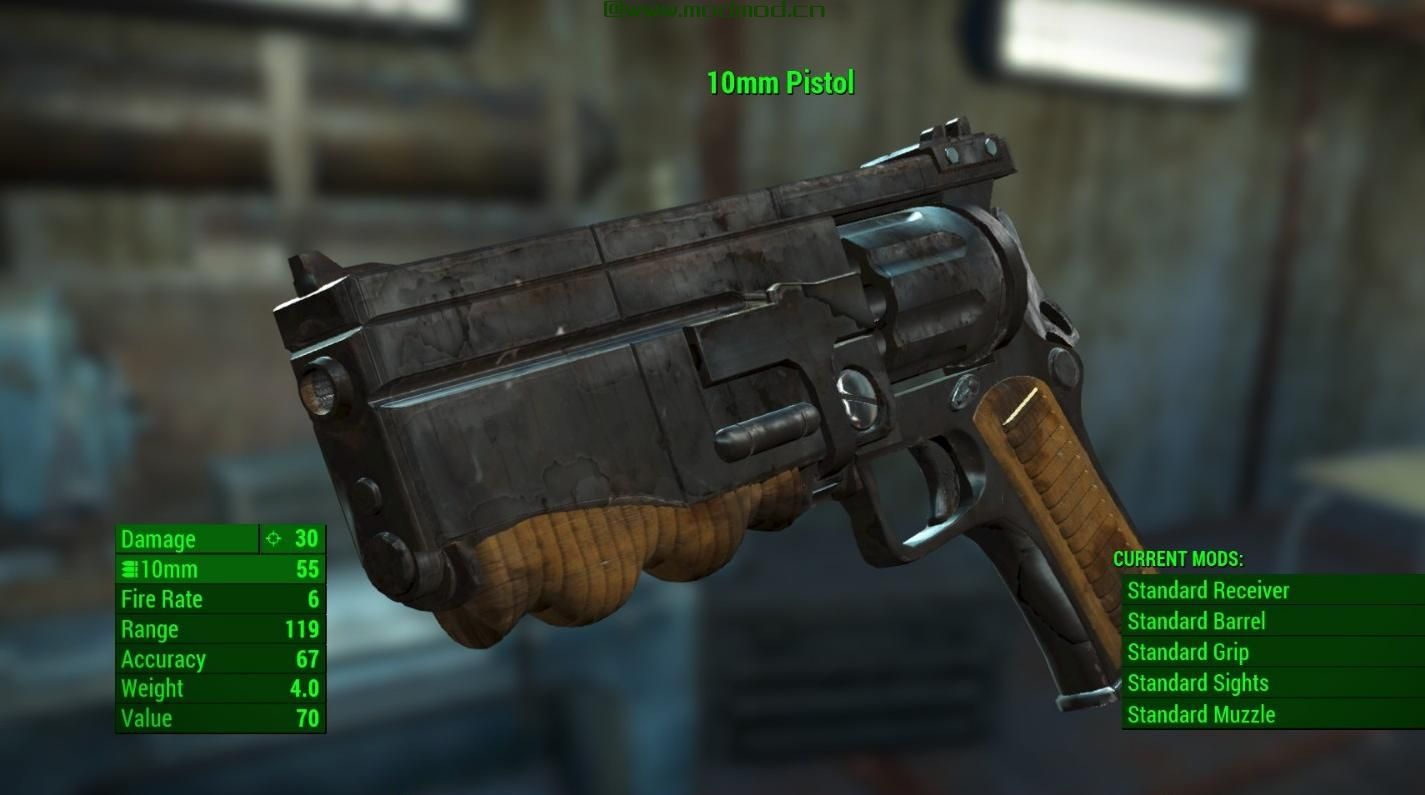 辐射4MOD 10毫米左轮手枪柯尔特6520