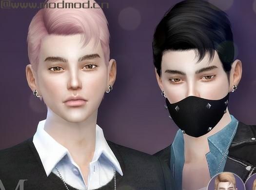 模拟人生4MOD sclub ts4 hair Shawn n41 发型