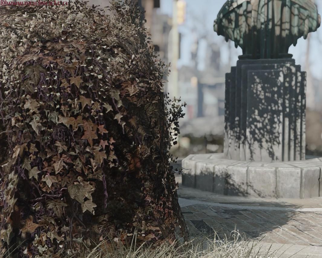 辐射4MOD 令人愉快的常春藤 -  HD Vine Retexture  - 自然而逼真的绿色和棕色植物大修