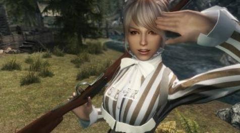 上古卷轴5：天际MOD 一个火枪的mod和衣服
