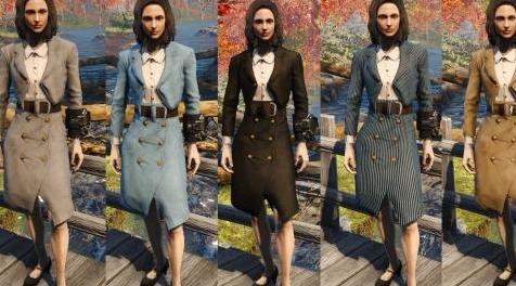 辐射4MOD 1950年代的女性服装（Vanilla  -  EVB  -  CBBE）