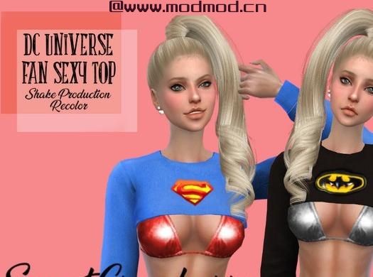 模拟人生4MOD DC Universe Sexy Top DC漫画T恤