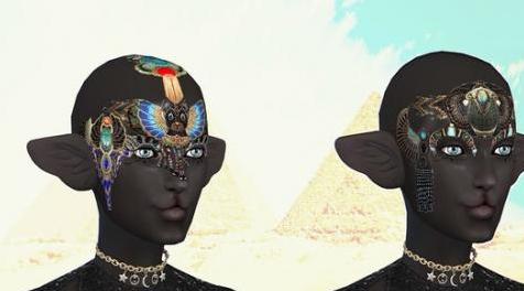 模拟人生4MOD 8 Egyptian masks priestess of the goddess Bastet 埃及面具