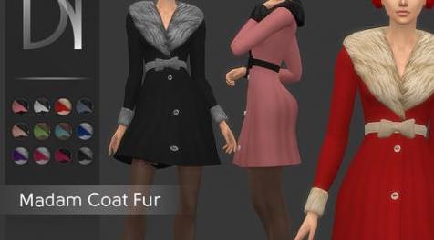 模拟人生4MOD Madam Coat Fur [HQ] 大衣