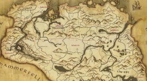 上古卷轴5：重置版MOD Warburg的纸张世界地图平面网格与非官方修复和平面地图标记INI