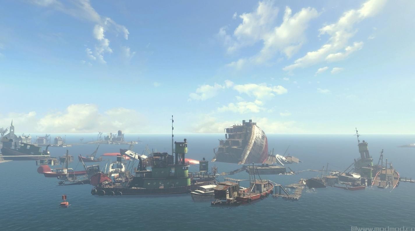 辐射4MOD WET  - 水增强纹理