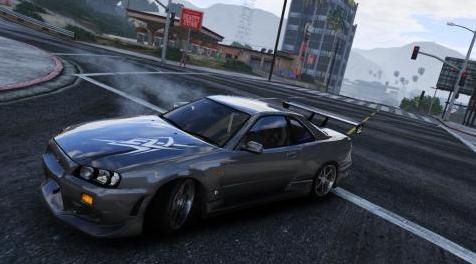 侠盗猎车手5「GTA5」Mod: 逼真的1100马力Skyline R34 GT-R处理