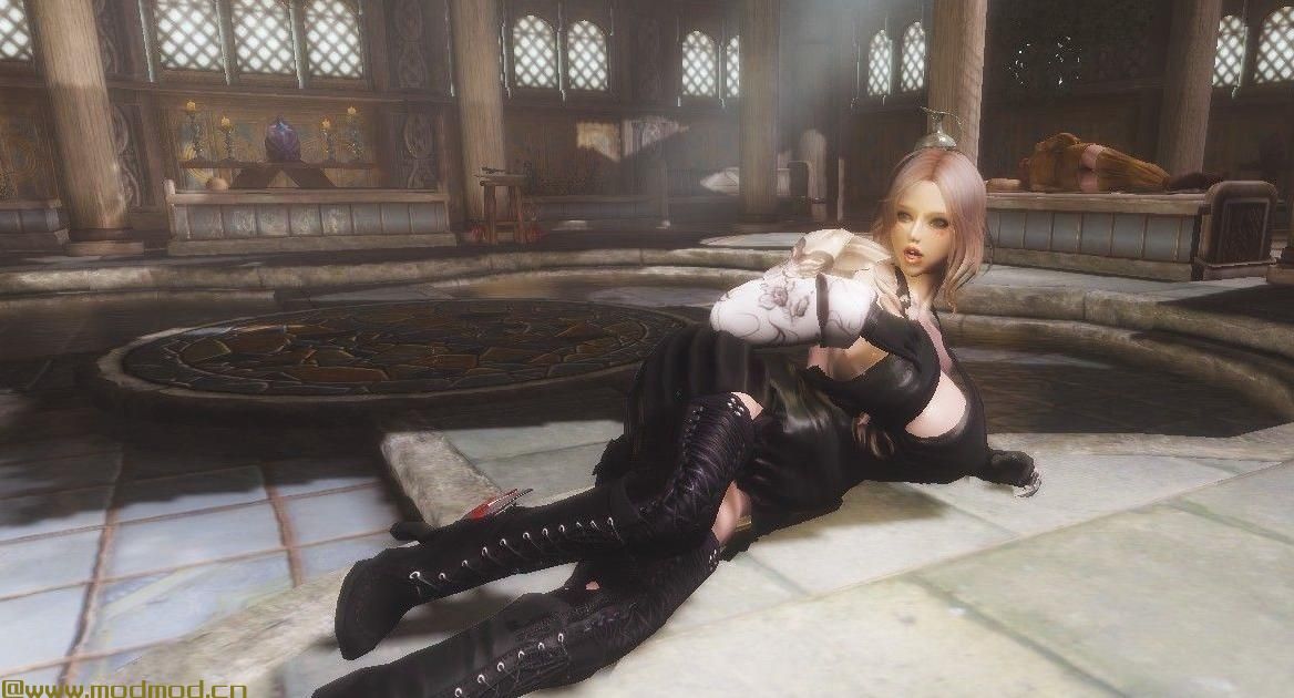 上古卷轴5：天际MOD 【高贵黑色裙装】bodyslide-tbbp化cbbe的衣服哦
