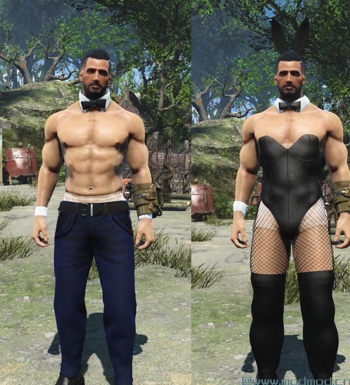 辐射4MOD Bunnygirl Outfit  -  CBBE  -  AWKCR