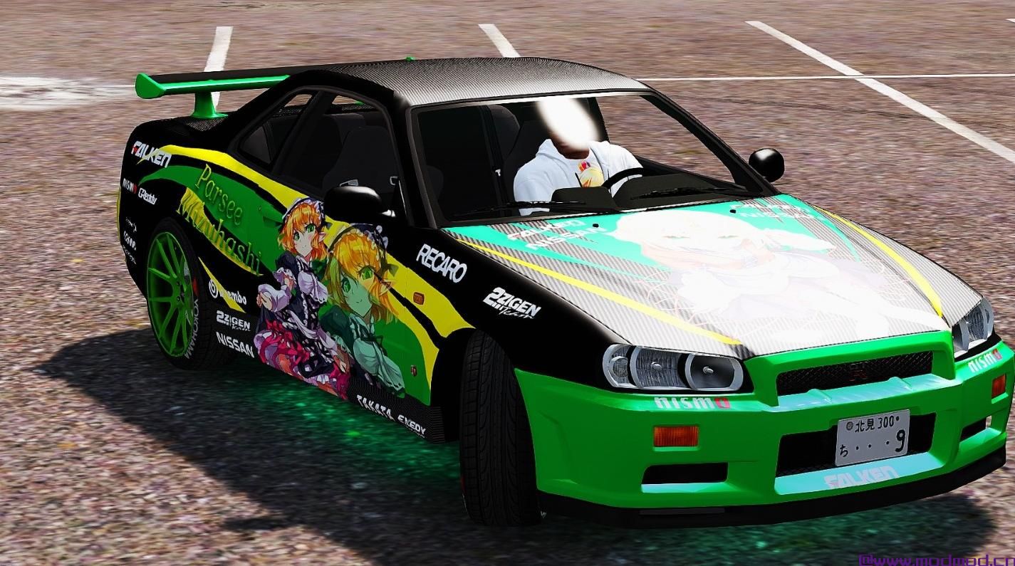 侠盗猎车手5「GTA5」Mod: 日产Skyline GT-R R34 Itasha Livery