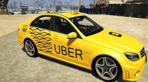 侠盗猎车手5「GTA5」Mod: [UBER LIVERY]梅赛德斯 - 奔驰C63 AMG出租车