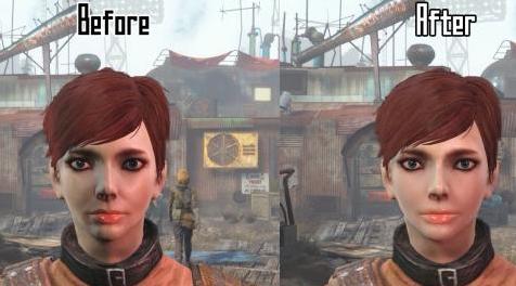 辐射4MOD 女人简洁干净的脸