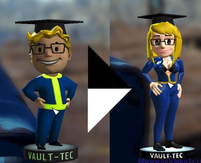 辐射4MOD Vault Girl Bobbleheads