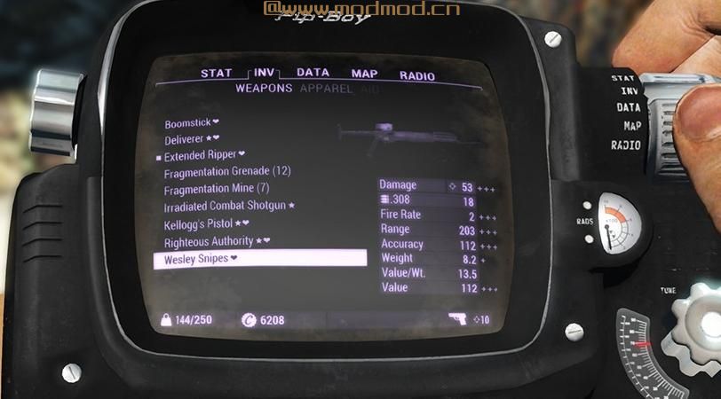 辐射4MOD 黑白Pipboy