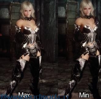 上古卷轴5：天际MOD 黑Si战甲。。。天际版，放出7B最大身，求大神bodyslider